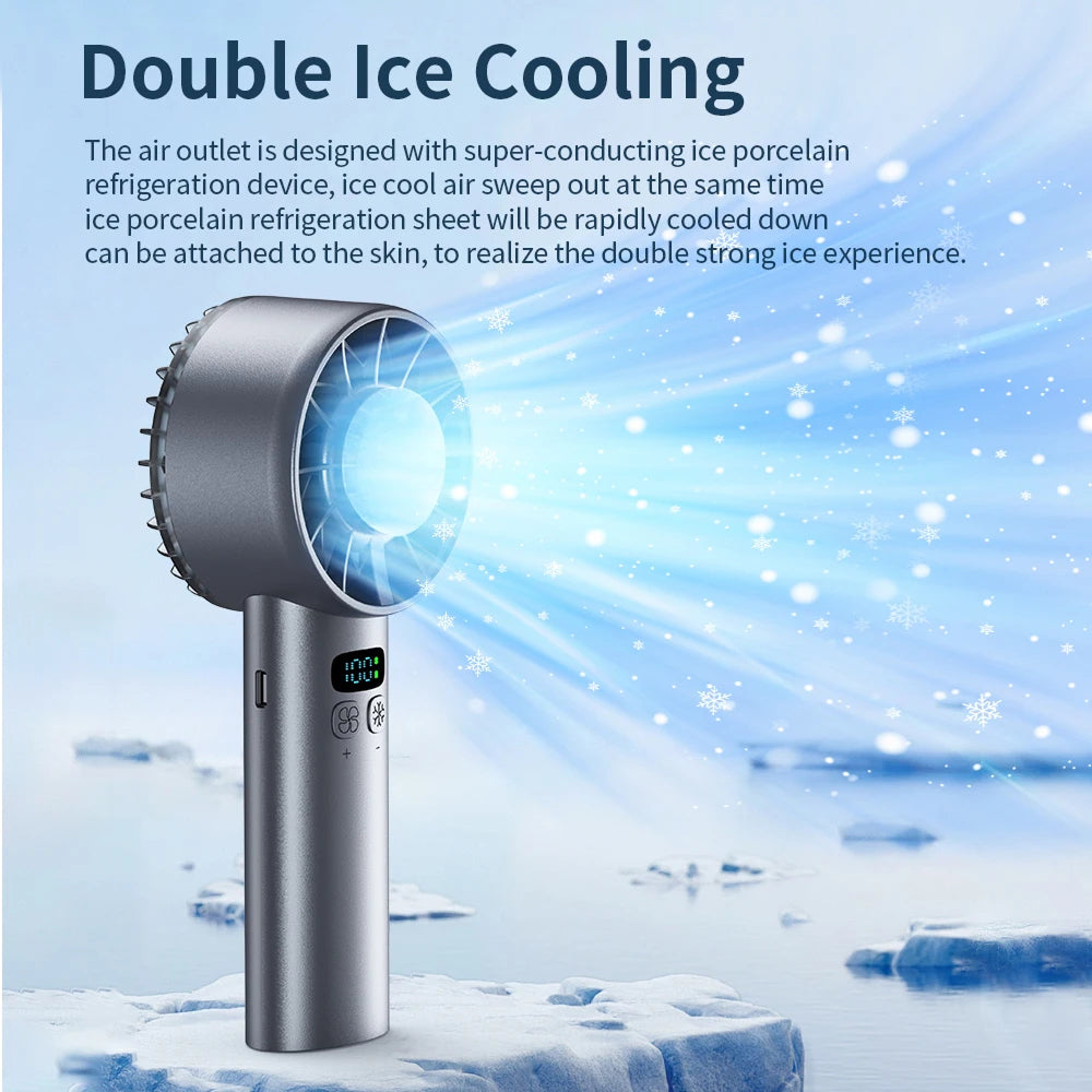 Ceriszax Rechargeable Portable Fan – Ultra-Compact Handheld Design, High-Velocity Speeds & Long-Life Battery