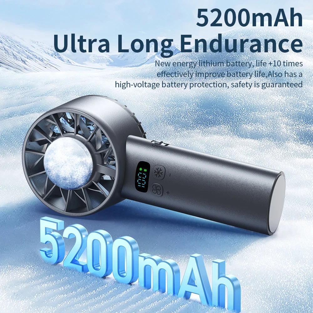 Ceriszax Rechargeable Portable Fan – Ultra-Compact Handheld Design, High-Velocity Speeds & Long-Life Battery