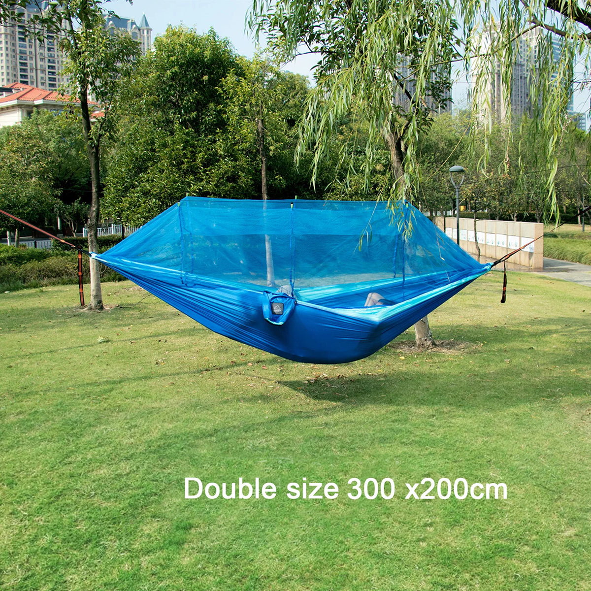 HamoxCix 2-Person Camping Hammock – 210T Tear-Proof Parachute Nylon, Heavy-Duty Straps & Compact Pouch
