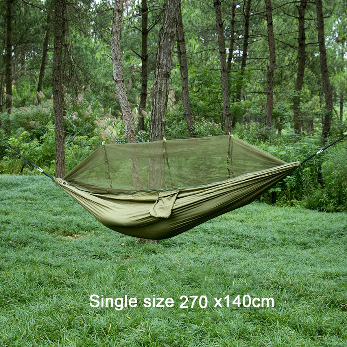 HamoxCix 2-Person Camping Hammock – 210T Tear-Proof Parachute Nylon, Heavy-Duty Straps & Compact Pouch