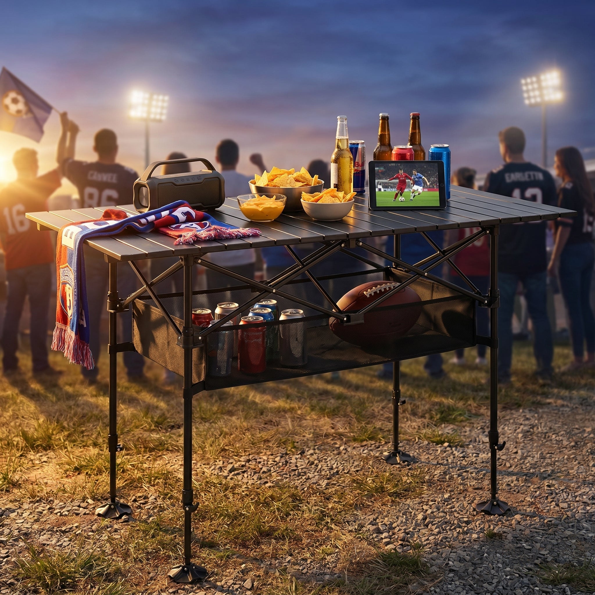 PimiTabix Folding Picnic Table | Lightweight & Adjustable Camping Table