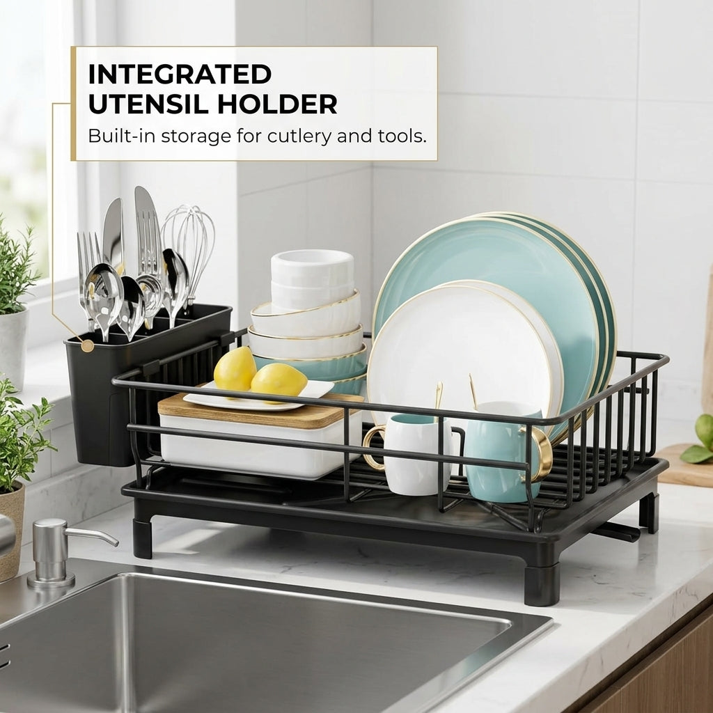 WeanClix Automatic Drainage Dish Drying Rack for All Sinks