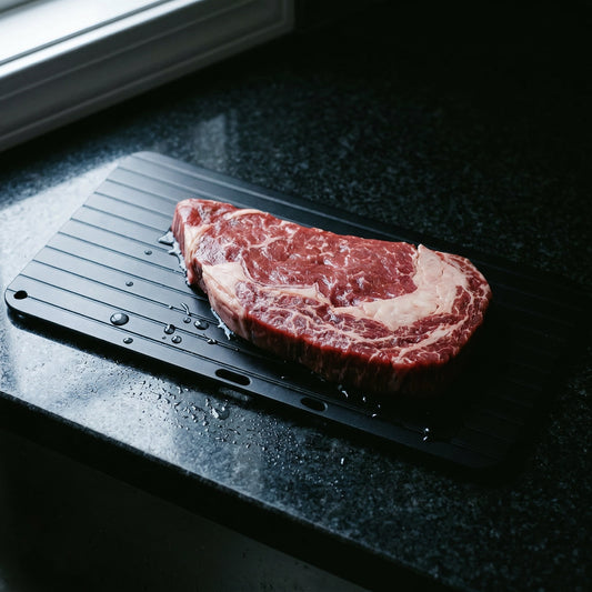 JiDetrax Aluminium Alloy Fast Thawing Meat Tray with Brush