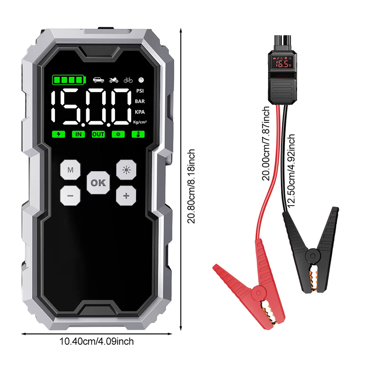 StartZapo V2 7000A Jump Starter – 150 PSI Air Compressor & 26,800mAh Portable Power Bank