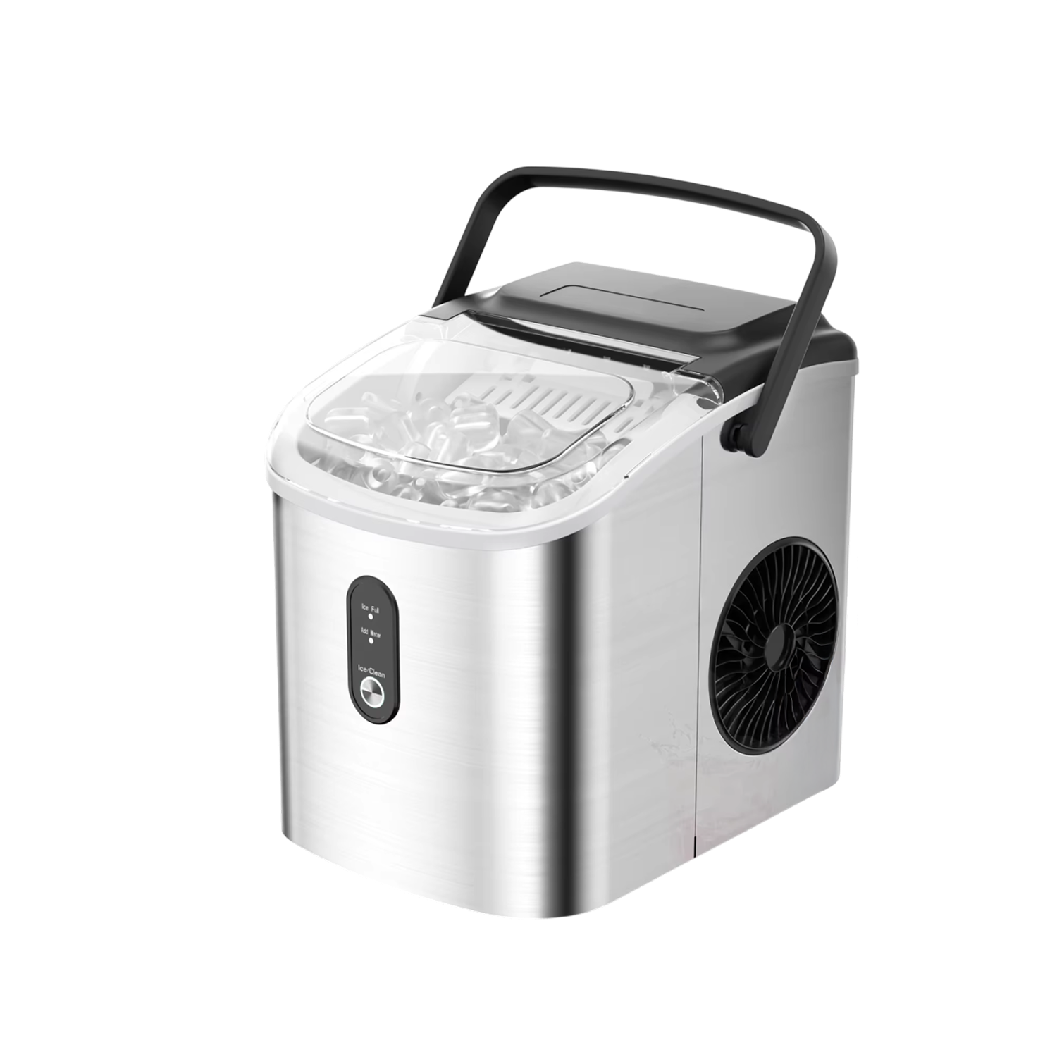 UrisFres Countertop Ice Maker – Rapid 6-Minute Production, 26lbs Daily Output & Self-Cleaning Mode