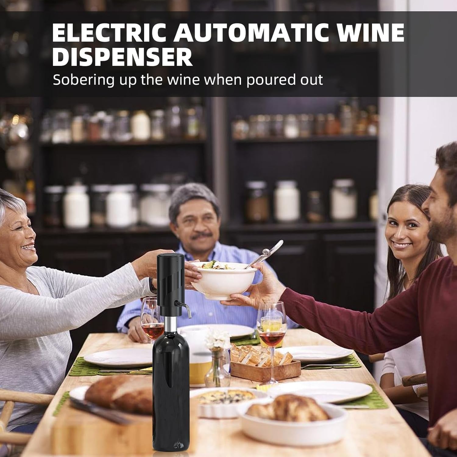 AciWemi Instant Wine Aerator – Professional Flavor Enhancement, One-Touch Multi-Stage Pourer & Smart Seal