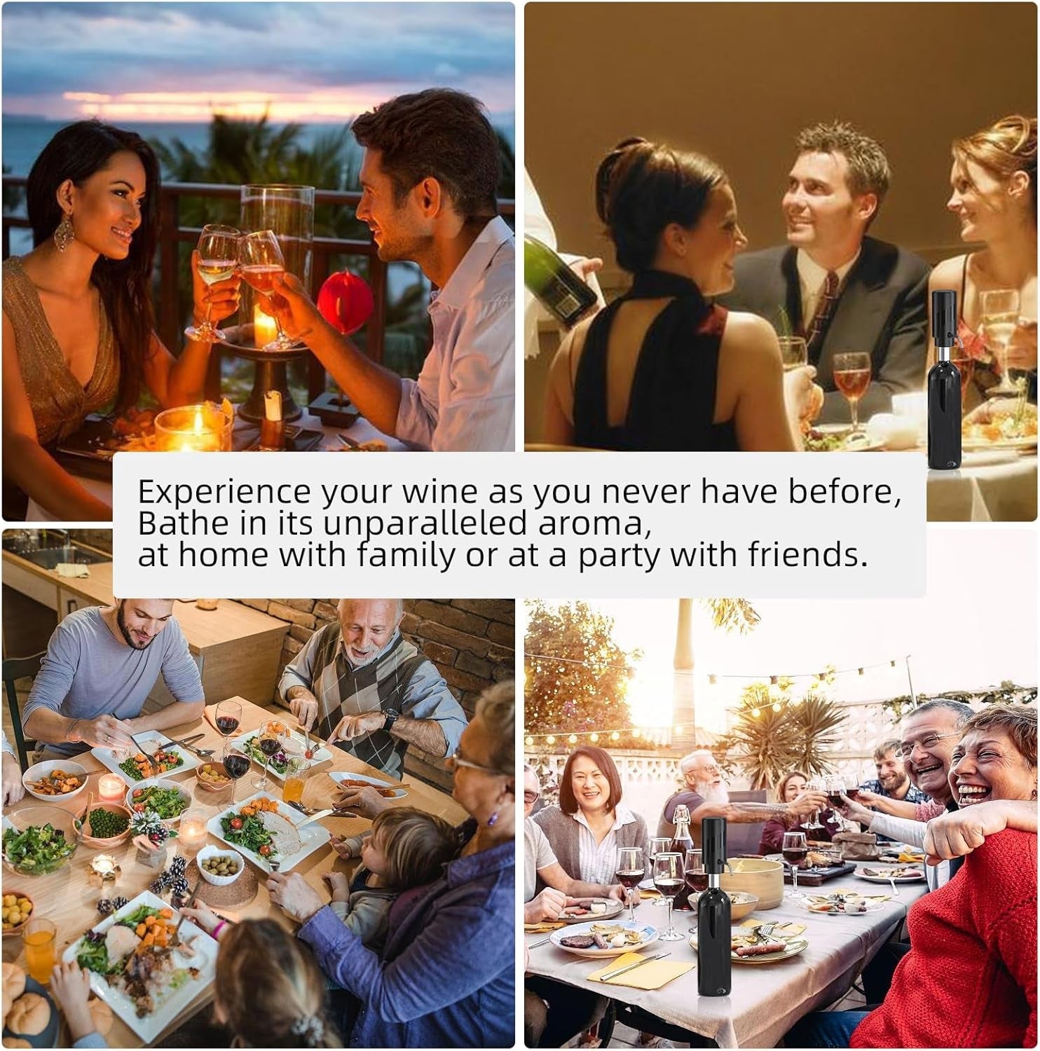 AciWemi Instant Wine Aerator – Professional Flavor Enhancement, One-Touch Multi-Stage Pourer & Smart Seal