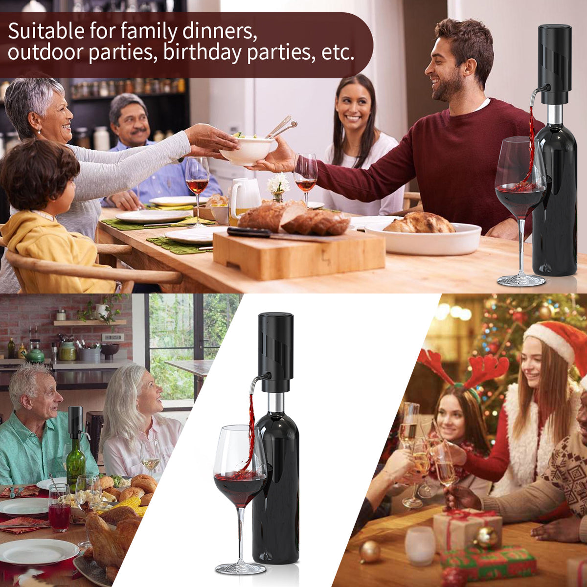 AciWemi Instant Wine Aerator – Professional Flavor Enhancement, One-Touch Multi-Stage Pourer & Smart Seal