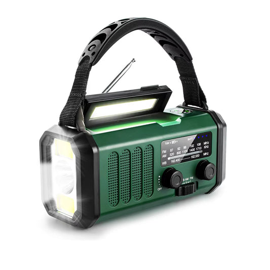 AlertWavi 4000mAh Emergency Power – Solar/Crank/USB Charging, NOAA Alerts & SOS Siren
