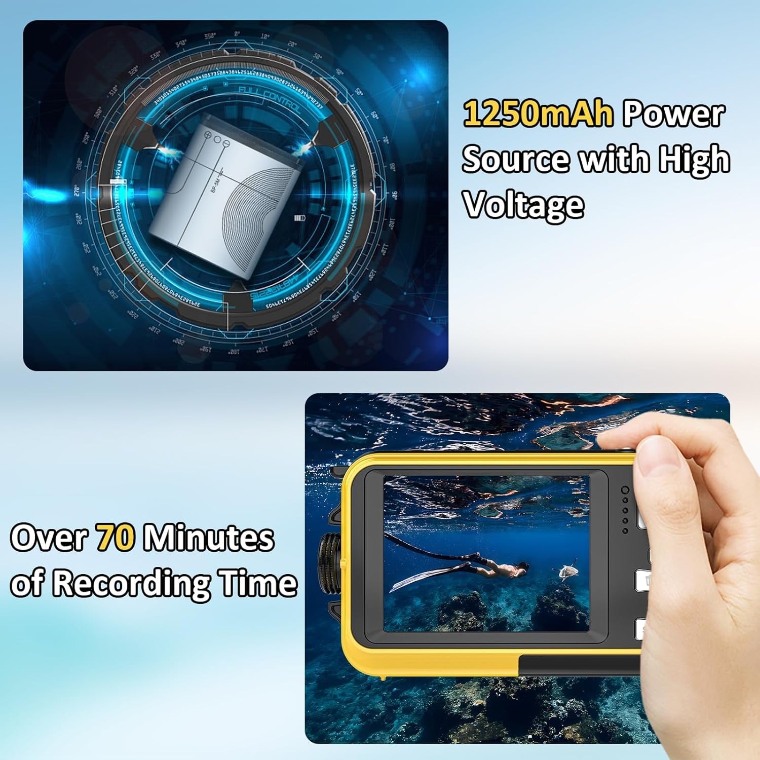ShotCorix 4K UHD Waterproof Digital Camera – 56MP Dual Screen, 11ft Underwater Selfie Design