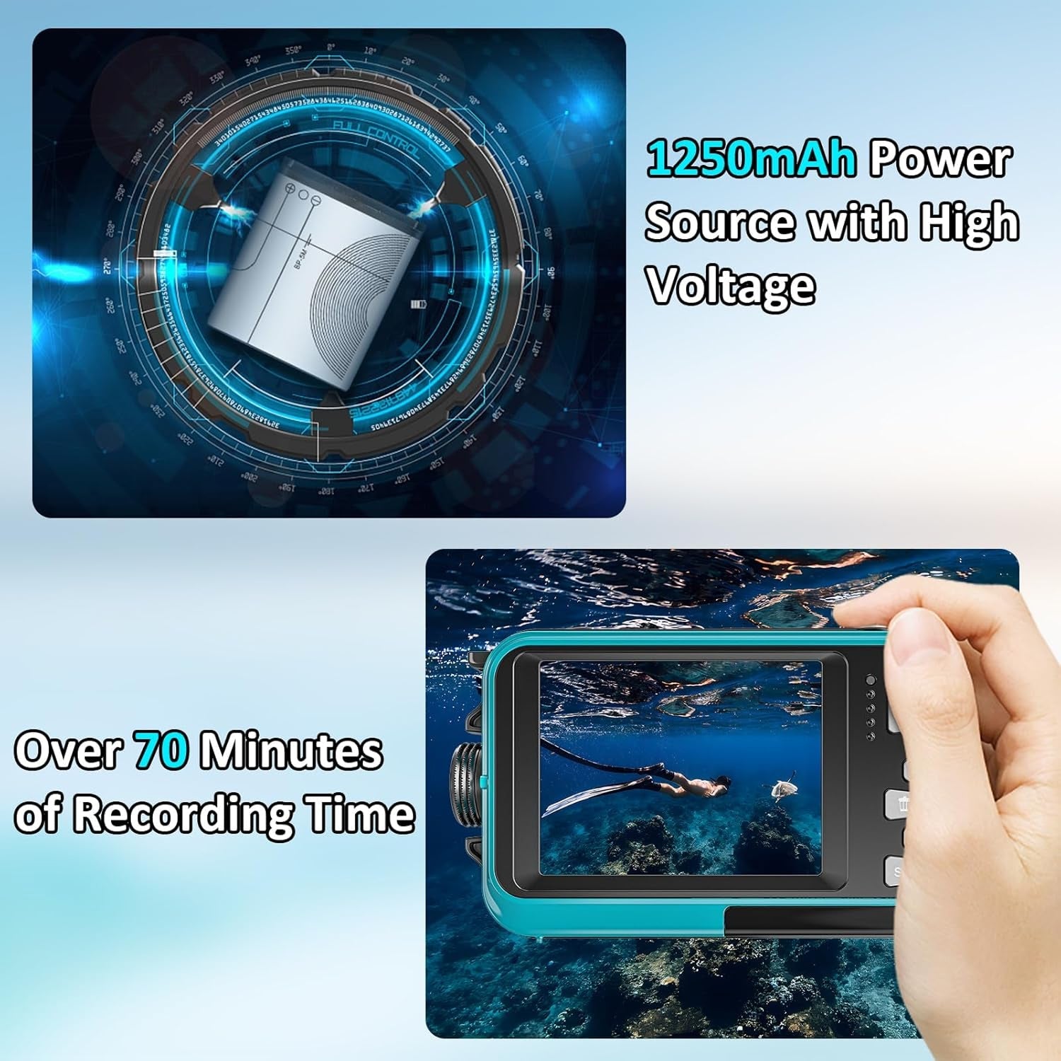 ShotCorix 4K UHD Waterproof Digital Camera – 56MP Dual Screen, 11ft Underwater Selfie Design