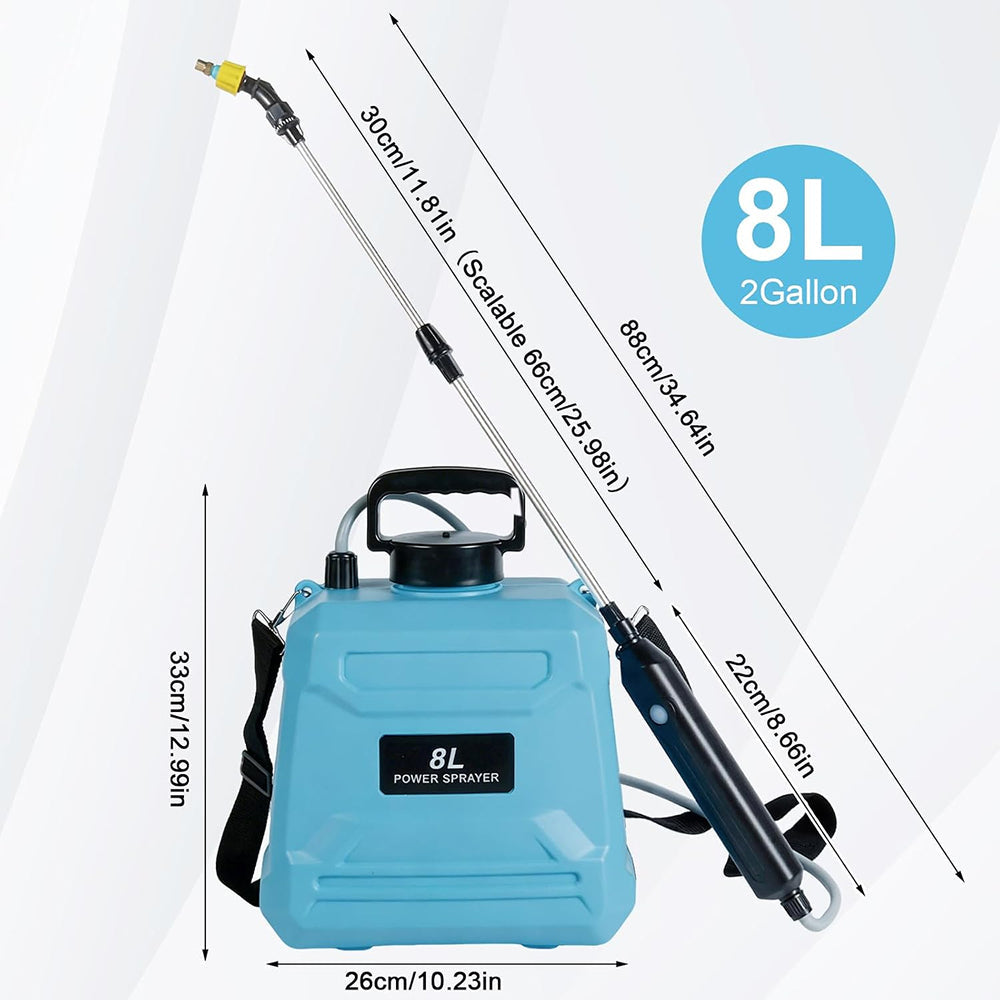 AvilMarsh 8L Electric Backpack Sprayer - Battery Powered Yard Care