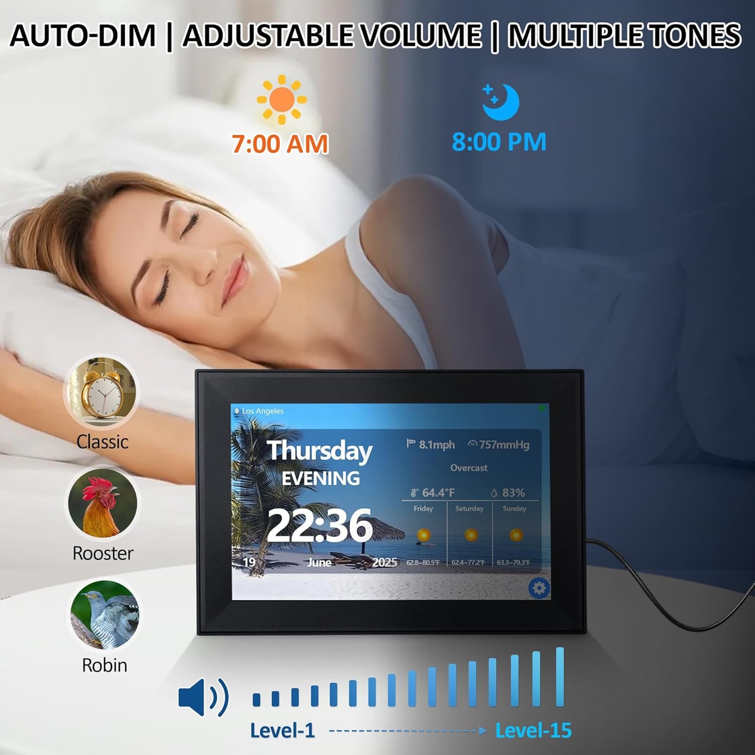 DageCres 10.1-Inch Large Touchscreen
