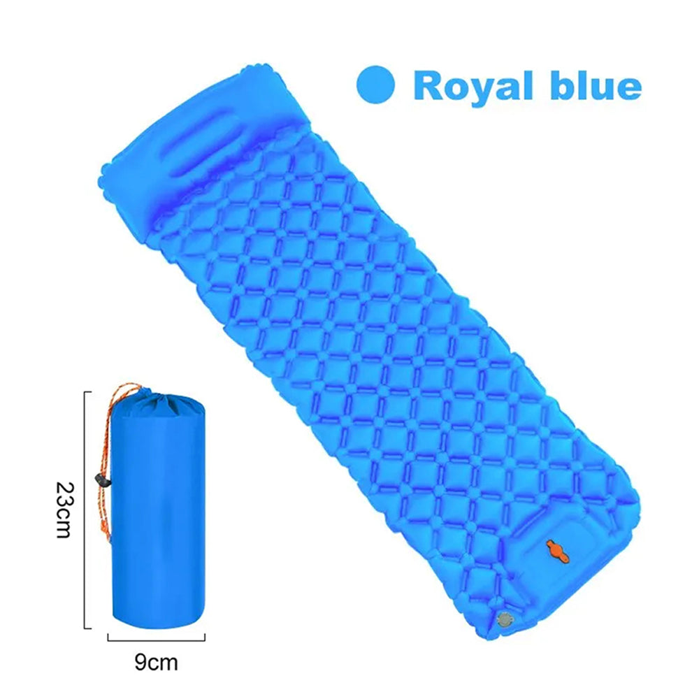 BaSlipix Backpacking Sleeping Pad – Integrated Foot Pump, Built-in Pillow & Compact Lightweight Design