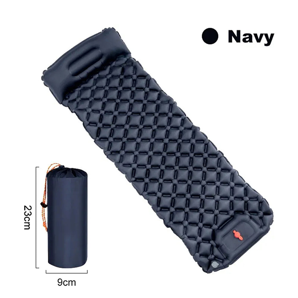 BaSlipix Backpacking Sleeping Pad – Integrated Foot Pump, Built-in Pillow & Compact Lightweight Design