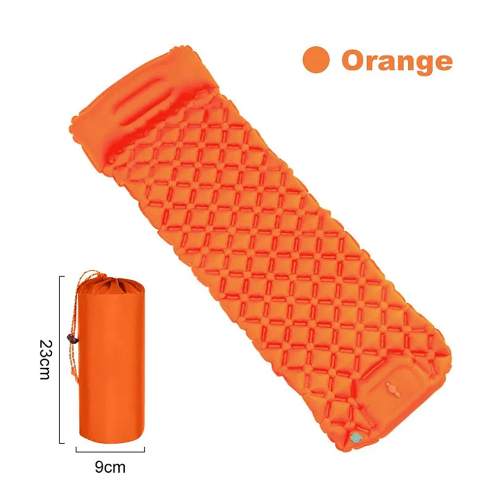 BaSlipix Backpacking Sleeping Pad – Integrated Foot Pump, Built-in Pillow & Compact Lightweight Design