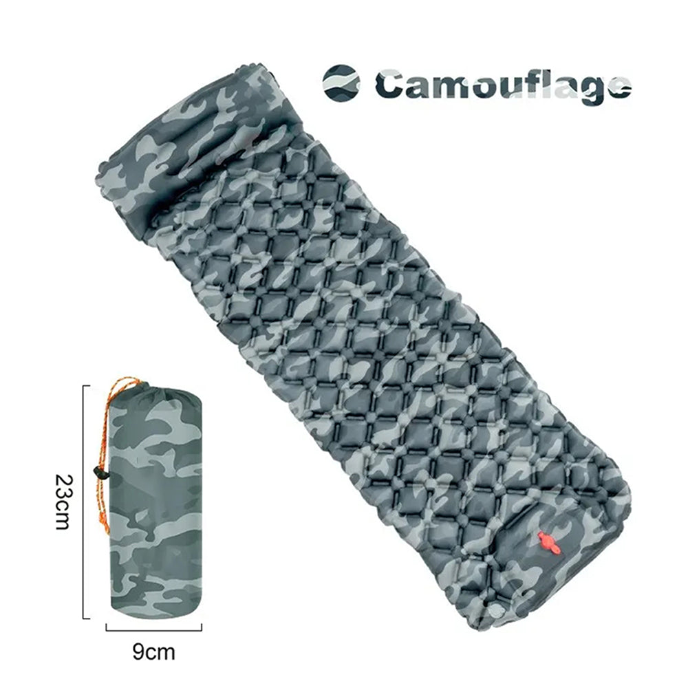 BaSlipix Backpacking Sleeping Pad – Integrated Foot Pump, Built-in Pillow & Compact Lightweight Design