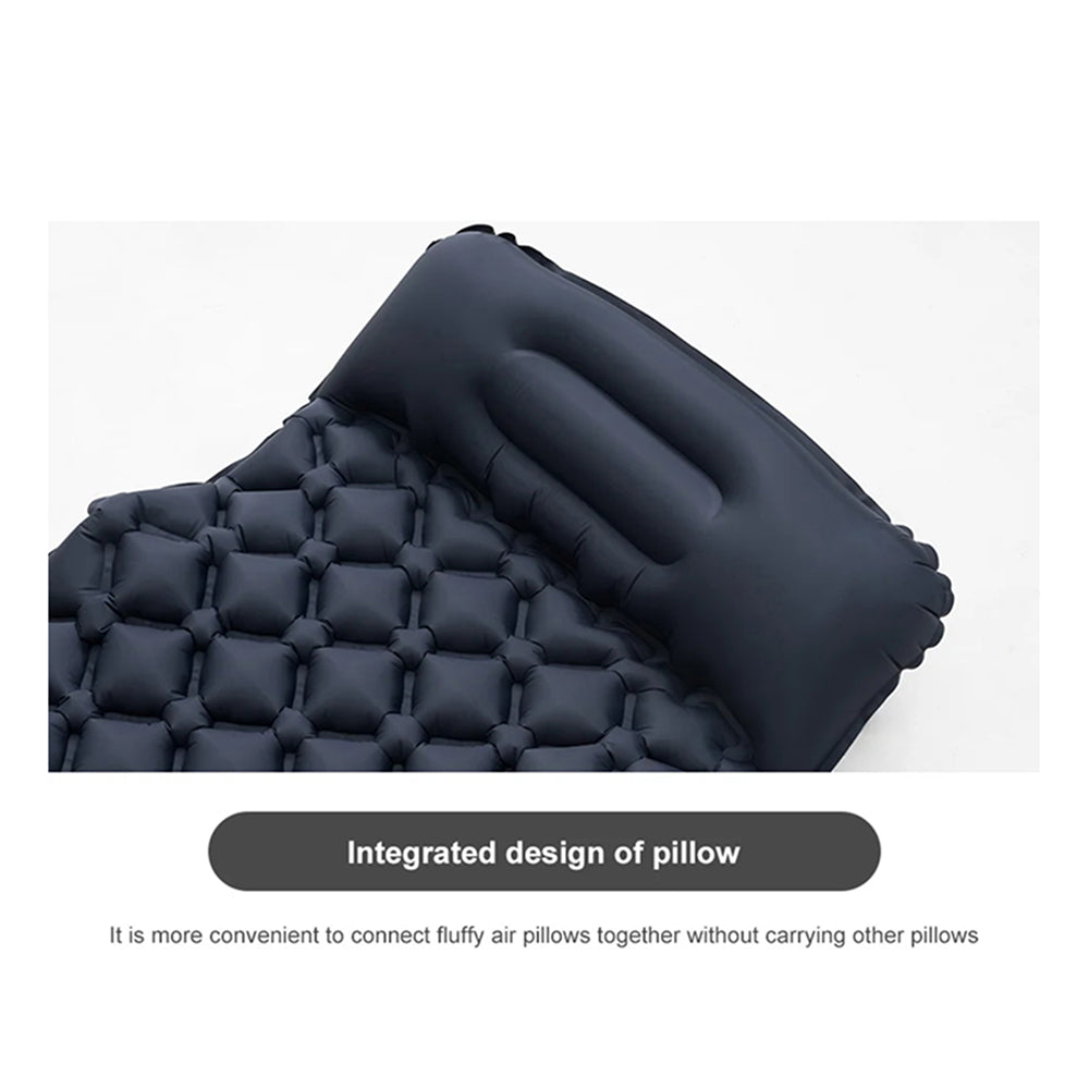 BaSlipix Backpacking Sleeping Pad – Integrated Foot Pump, Built-in Pillow & Compact Lightweight Design
