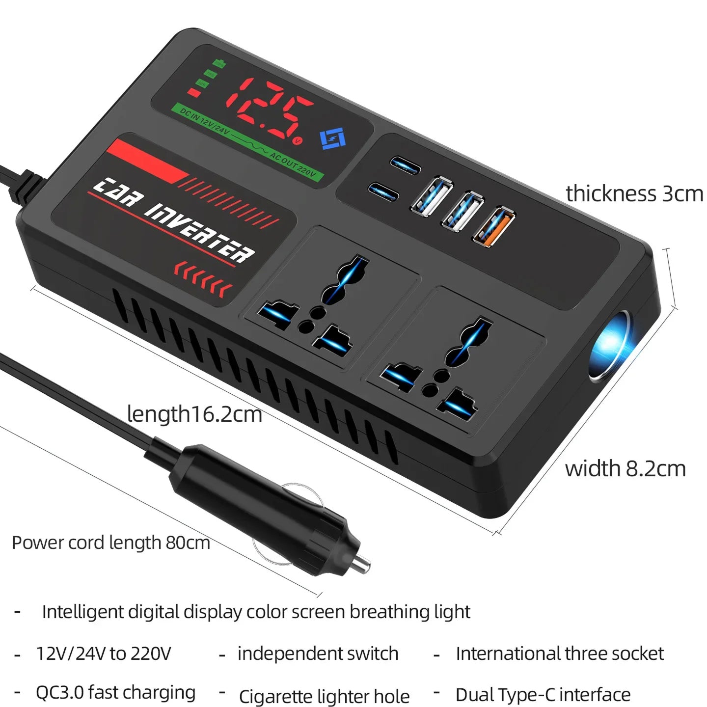 BoviWead Equipped with dual 220V high-voltage AC outlets