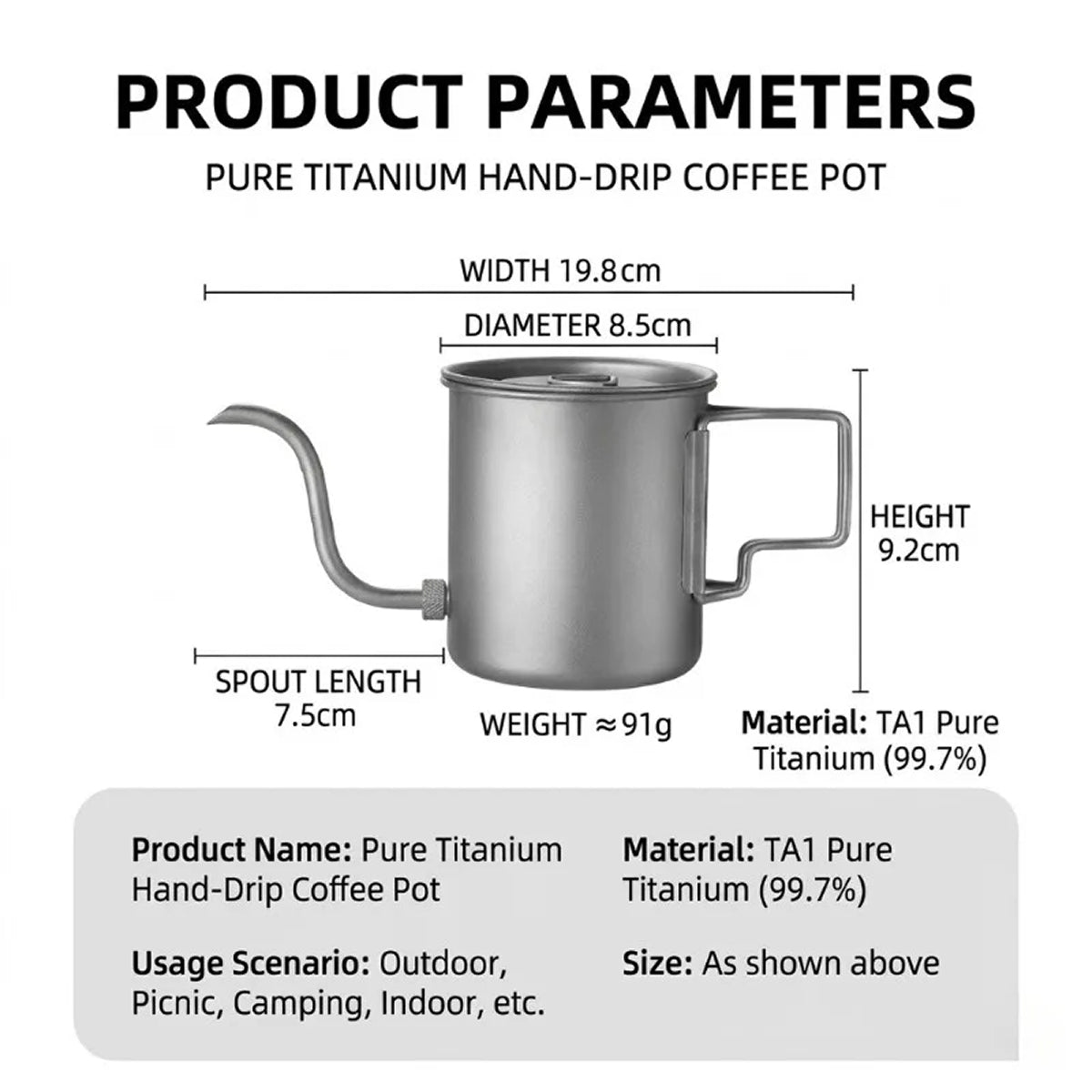 CaborWel Pure Grade Titanium At Just 143g For Maximum Portability Without Compromise