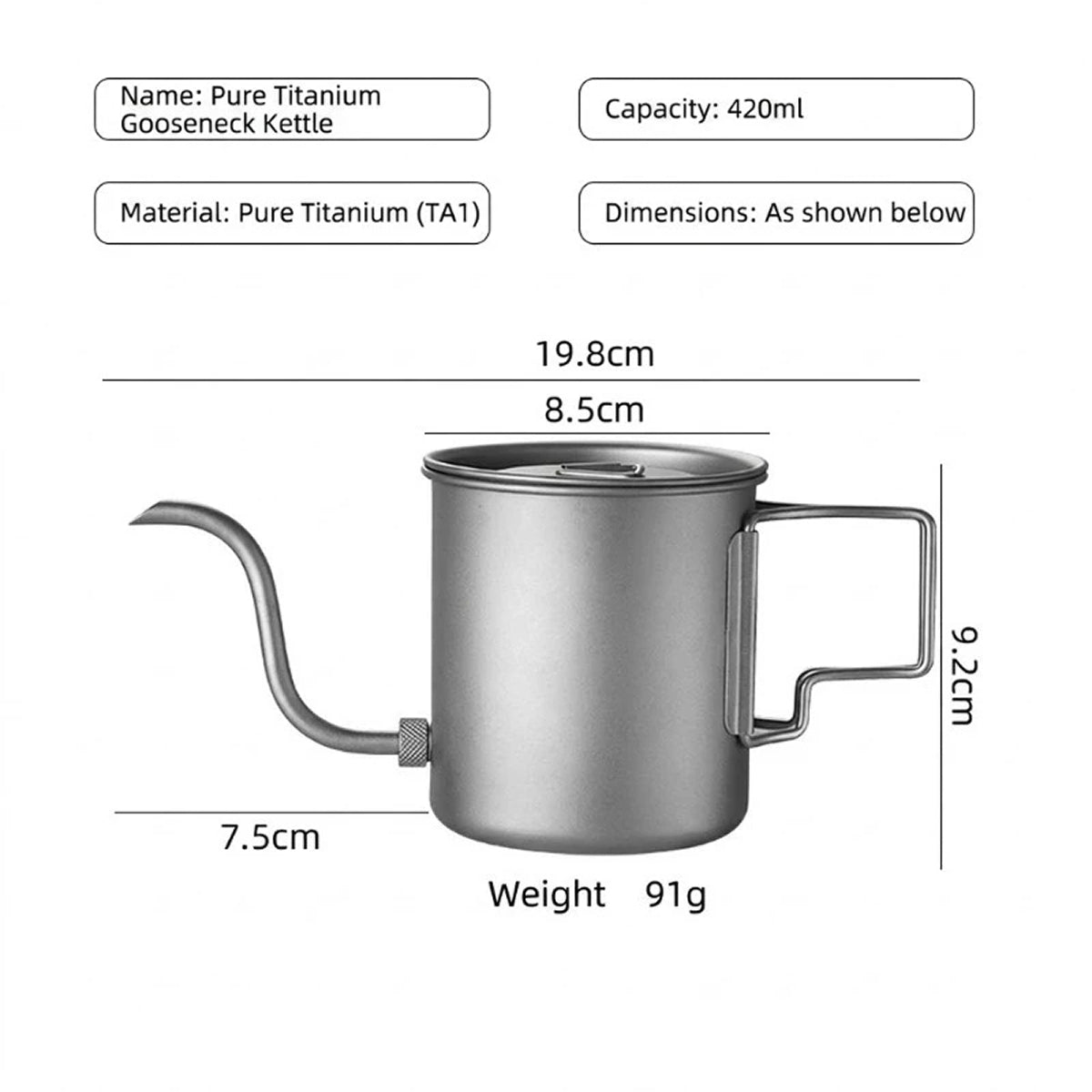 CaborWel Pure Grade Titanium At Just 143g For Maximum Portability Without Compromise