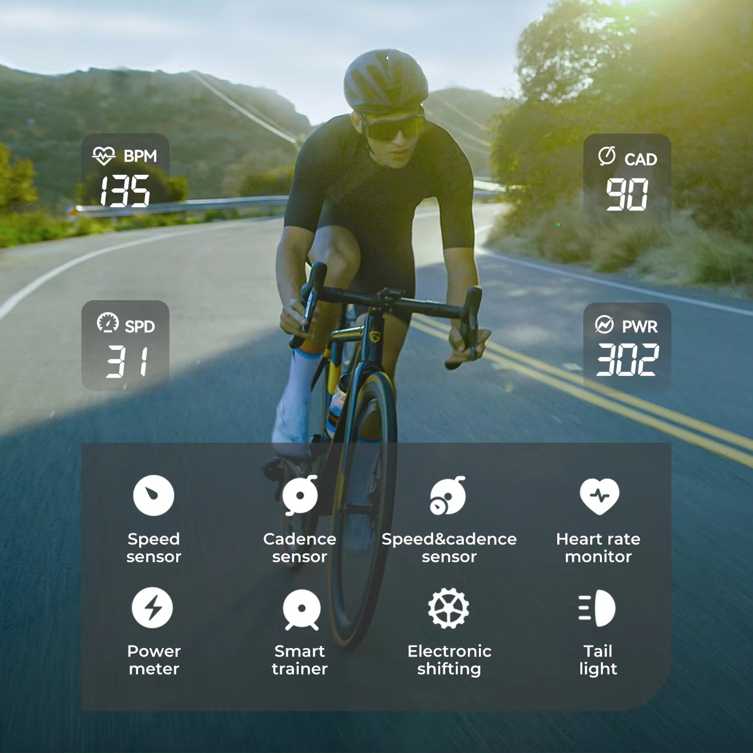 Cadnexura Wireless Bike Computer – 20-Function Speedometer, Waterproof LCD & Auto Wake-Up