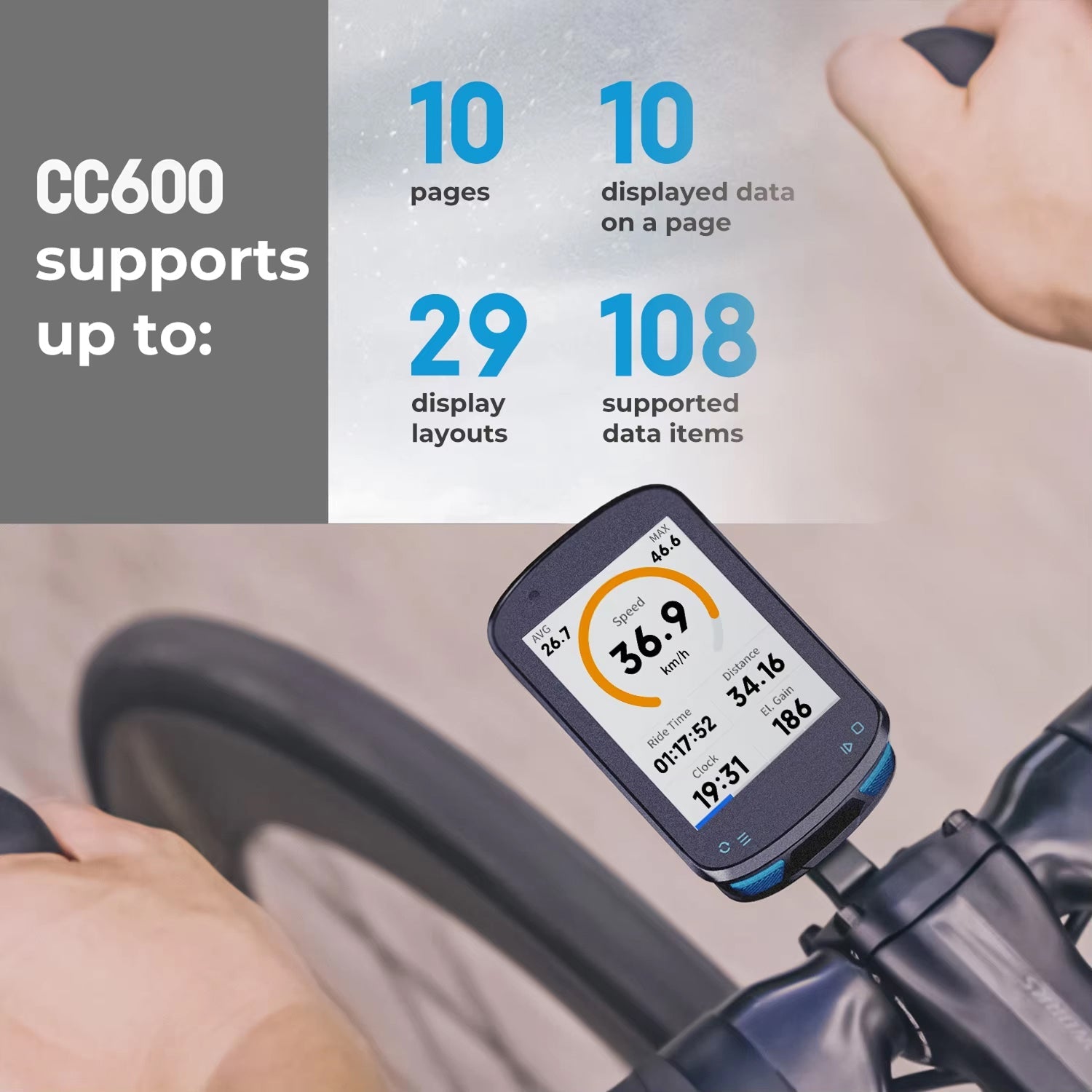 Cadnexura Wireless Bike Computer – 20-Function Speedometer, Waterproof LCD & Auto Wake-Up