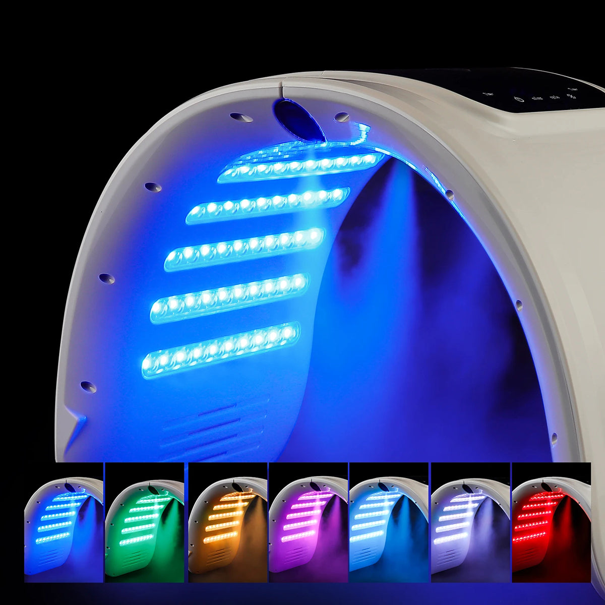 CanbiMart Seven LED Colour Spectrums Targeting Rejuvenation, Acne, Brightening, And Elasticity