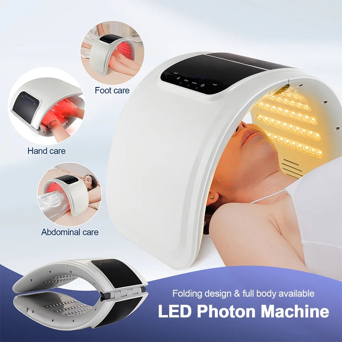 CanbiMart Seven LED Colour Spectrums Targeting Rejuvenation, Acne, Brightening, And Elasticity
