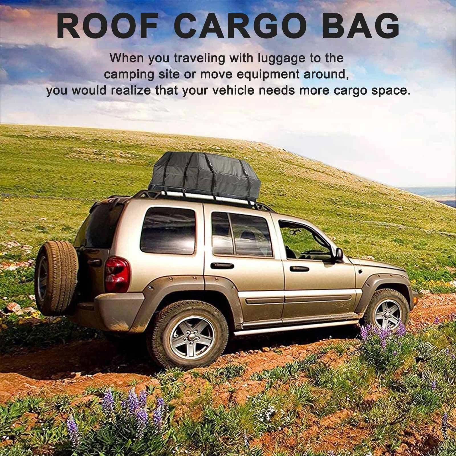 CarixBagi Rooftop Cargo Bag – 15 Cubic Feet 100% Waterproof Military-Grade Carrier