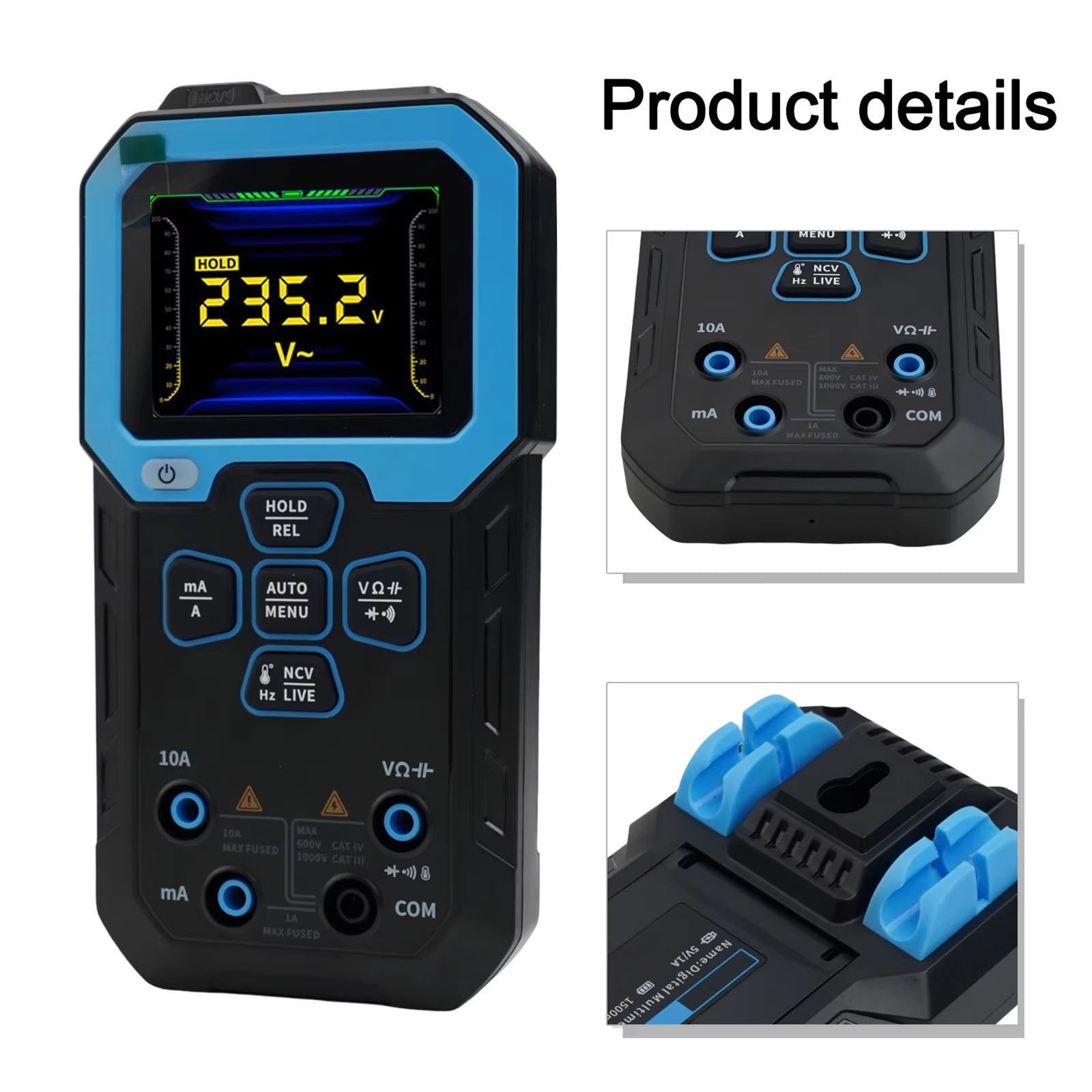CastFirt Intelligent Rechargeable TFT Color Multimeter
