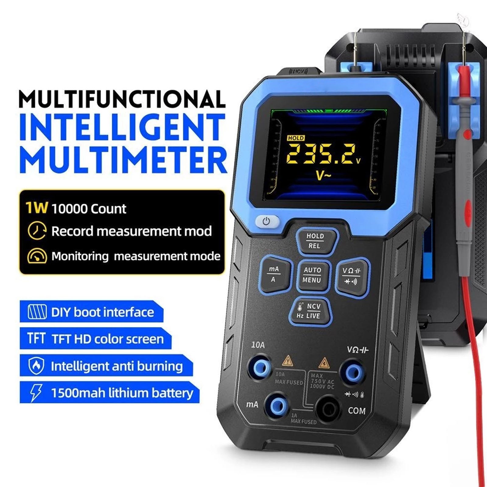 CastFirt Intelligent Rechargeable TFT Color Multimeter