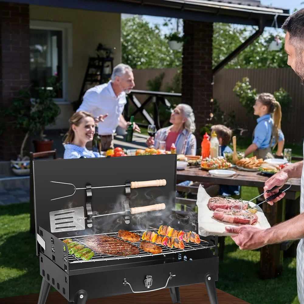 ChaxiCovi Portable Foldable Charcoal BBQ Grill for Camping & Tailgating