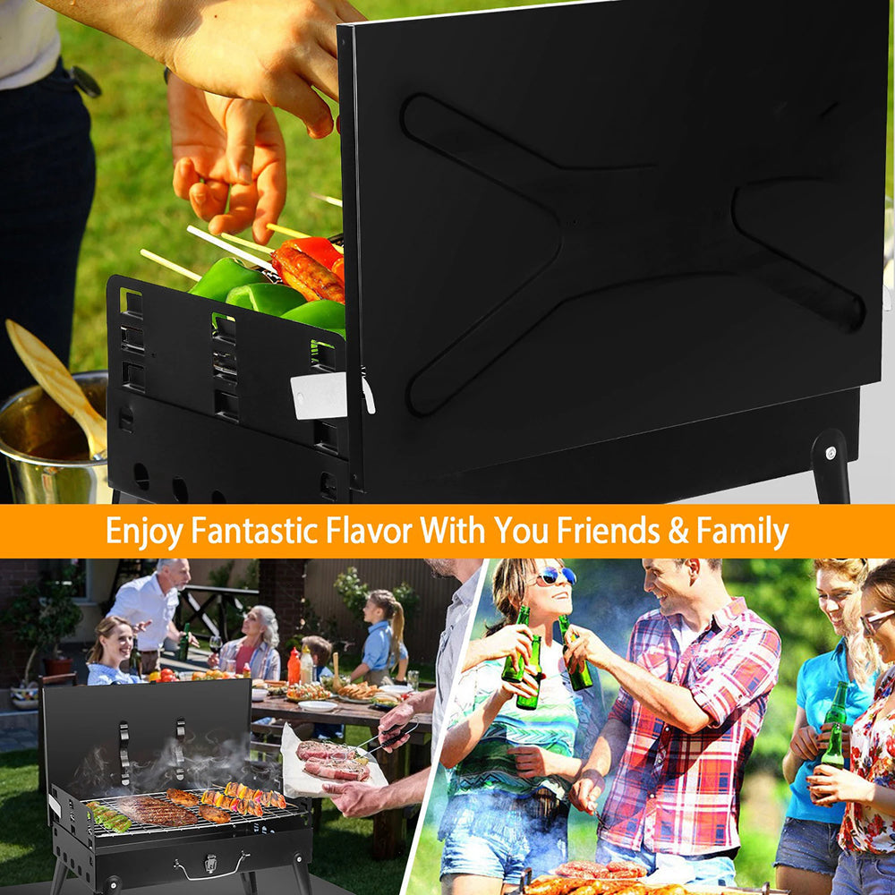 ChaxiCovi Portable Foldable Charcoal BBQ Grill for Camping & Tailgating