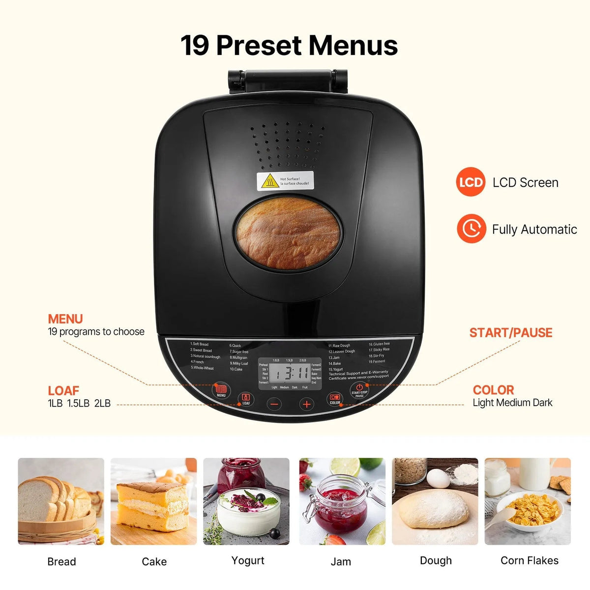 ClenVoca Automatic kneading & fermentation