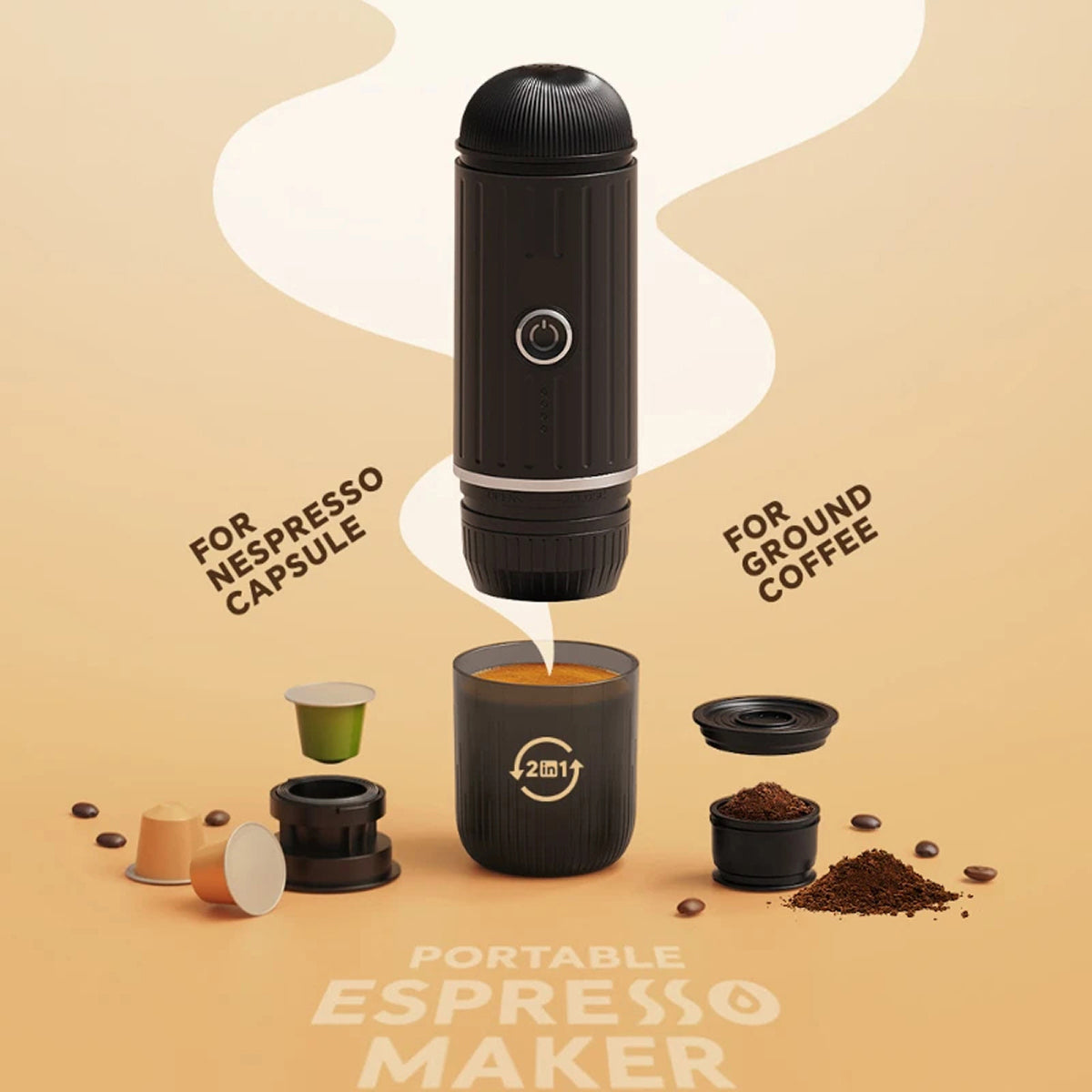 CofeMeki 19 BAR High-Pressure Extraction For Rich Crema-Topped Espresso