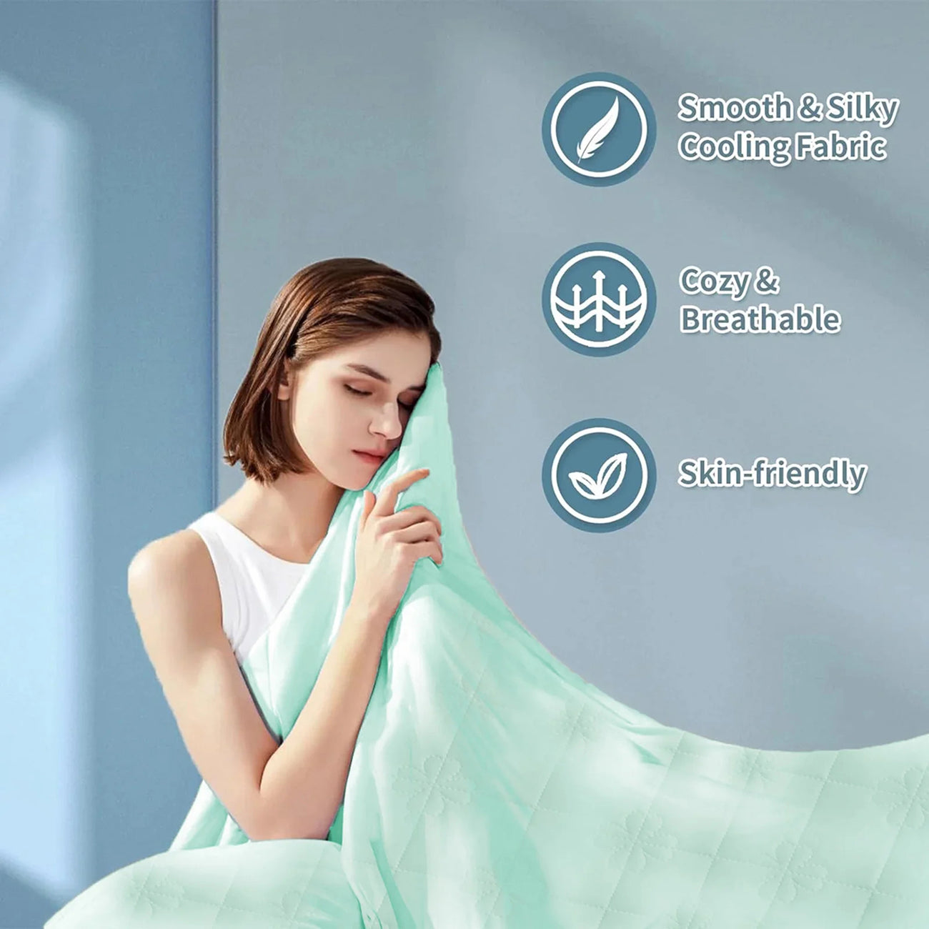 ColaxKavi Cooling Blanket for Hot Sleepers – Arc-Chill Cooling Fiber, Double-Sided Fabric & Breathable Comfort