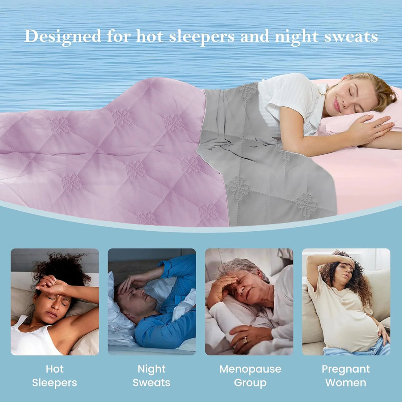 ColaxKavi Cooling Blanket for Hot Sleepers – Arc-Chill Cooling Fiber, Double-Sided Fabric & Breathable Comfort