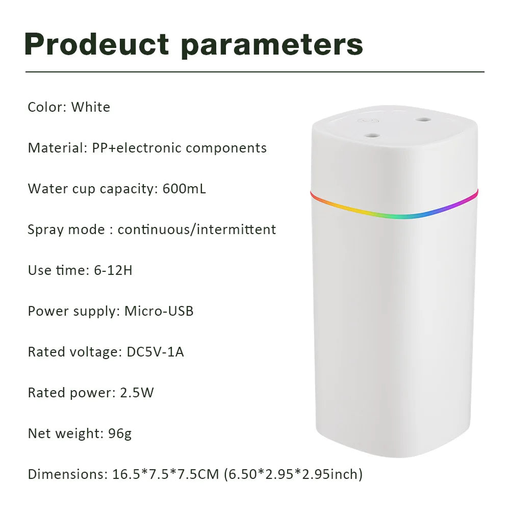 ColifMate 600ml Tank For Up To 12 Hours Continuous Mist Without Refilling