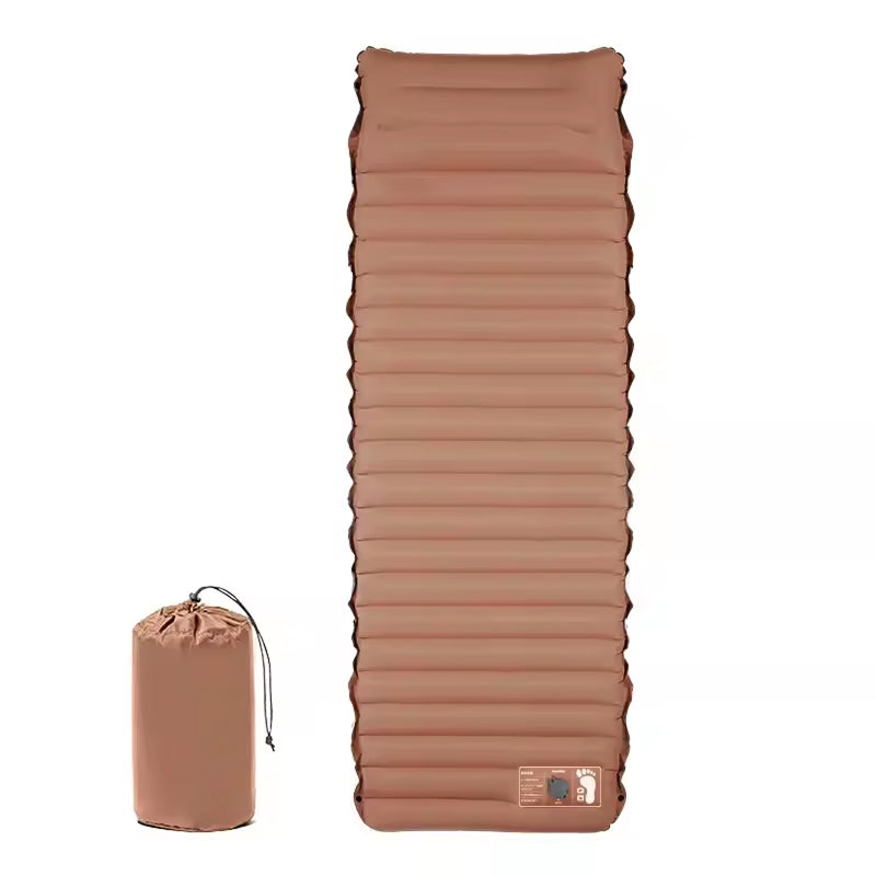CoziVixy Self-Inflating Sleeping Pad – 4-Inch Thick Cushion, Built-in Foot Pump & Camping Pillow