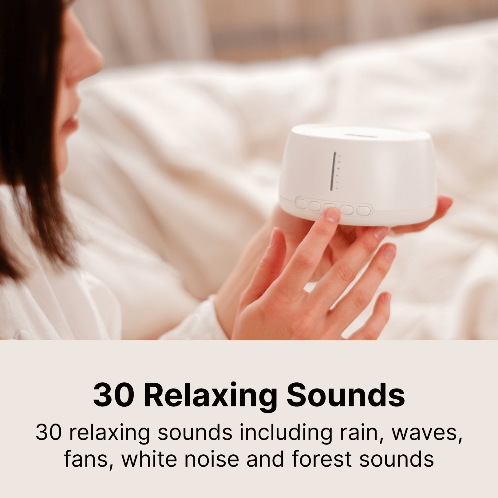 CrestSoni Sleep Therapy – 29 Soothing Sounds, Adjustable Night Light & Intelligent Auto-Timer