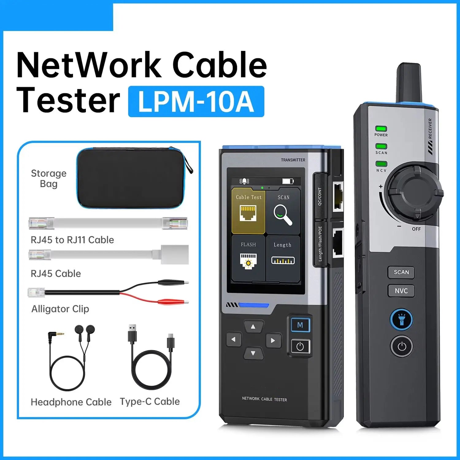 CronzTalin Speed Testing At 10/100/1000M, PoE Detection, Port Flash, And Anti-Interference Tracing