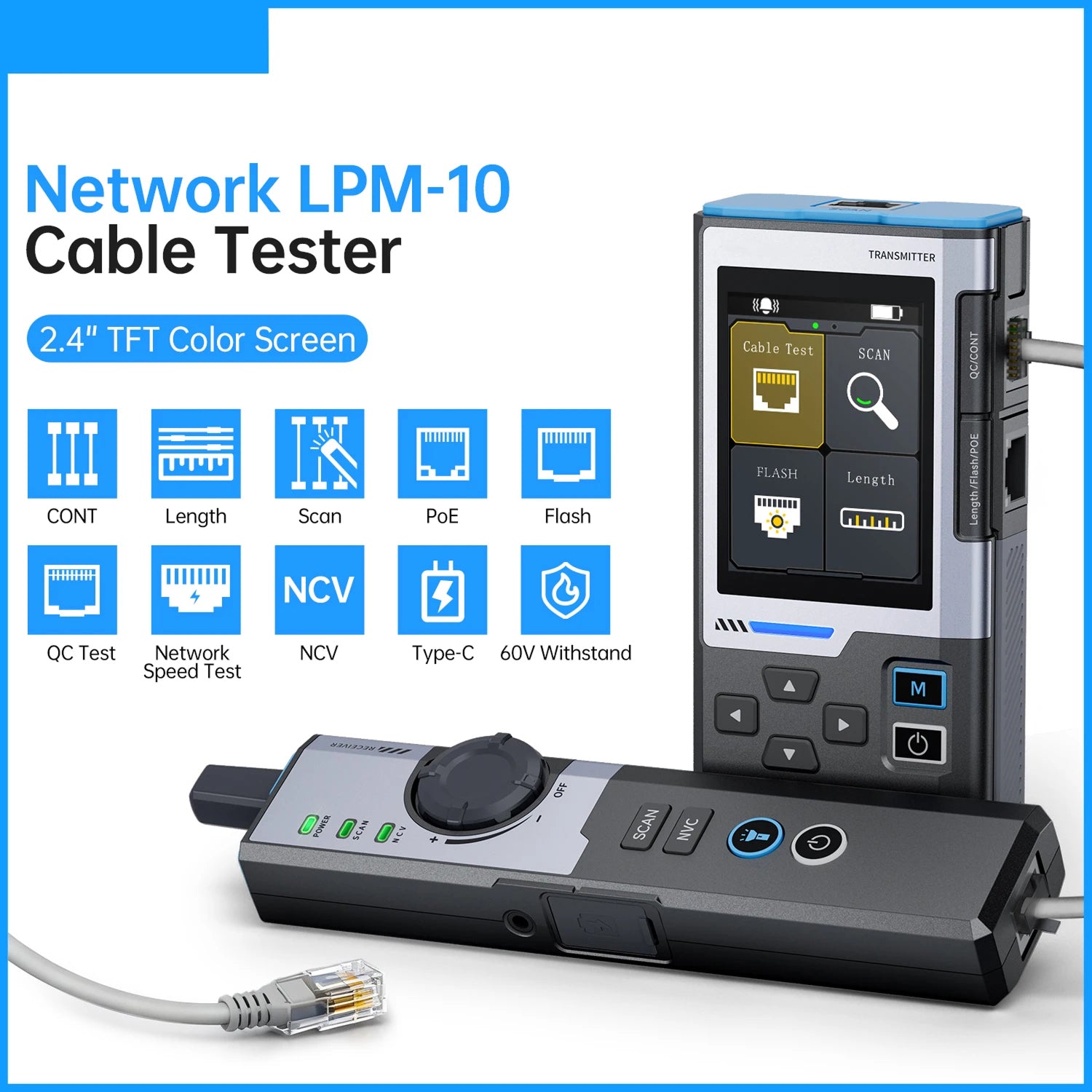 CronzTalin Speed Testing At 10/100/1000M, PoE Detection, Port Flash, And Anti-Interference Tracing