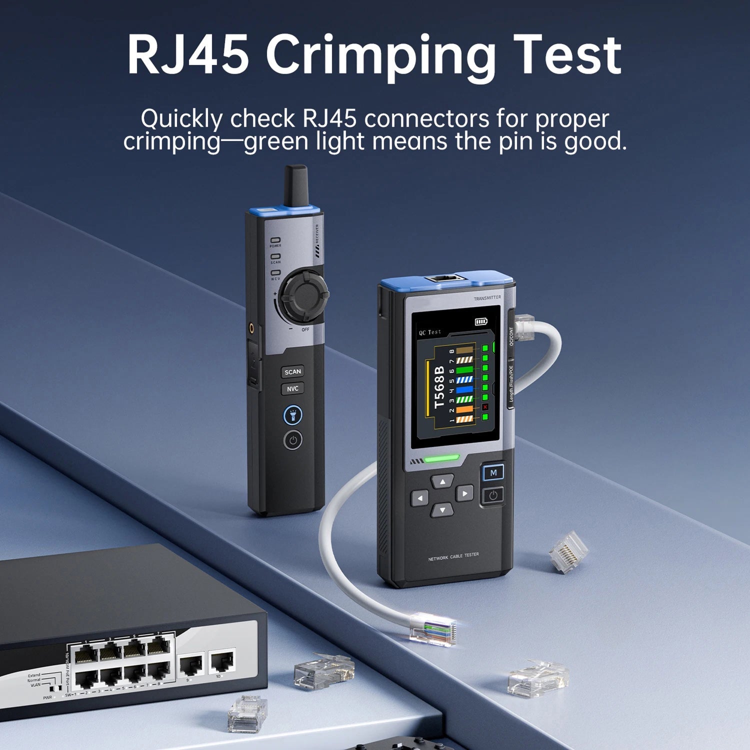 CronzTalin Speed Testing At 10/100/1000M, PoE Detection, Port Flash, And Anti-Interference Tracing