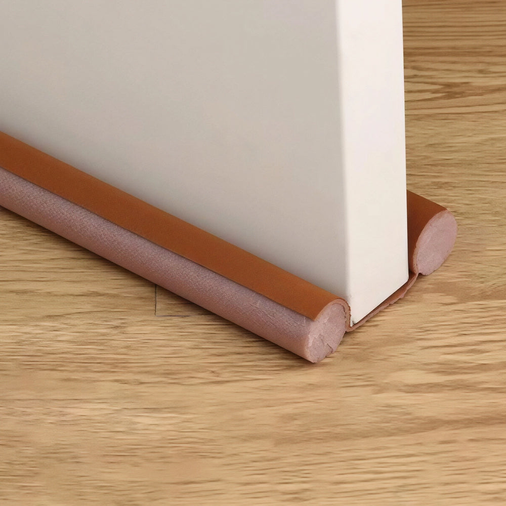 DaxenMix Door Draft Stopper - Premium Leather Double-Sided Under Door Seal, Fits up to 36
