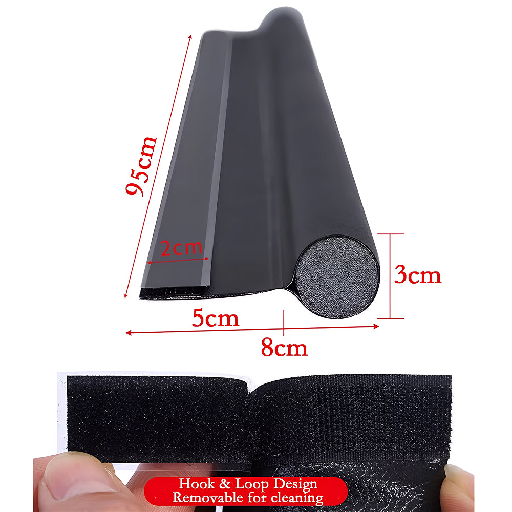 DaxenMix Door Draft Stopper - Premium Leather Double-Sided Under Door Seal, Fits up to 36