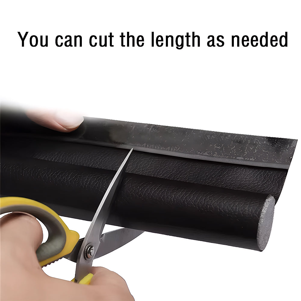 DaxenMix Door Draft Stopper - Premium Leather Double-Sided Under Door Seal, Fits up to 36