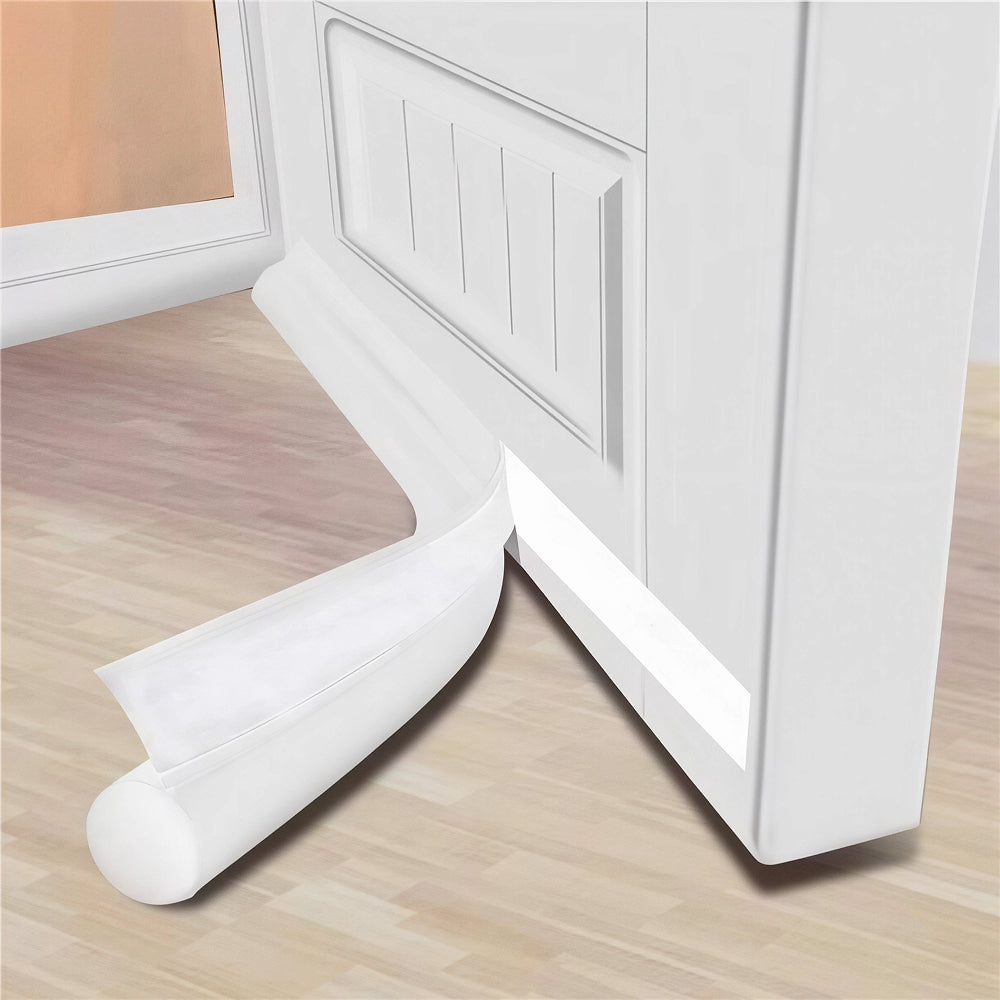 DaxenMix Door Draft Stopper - Premium Leather Double-Sided Under Door Seal, Fits up to 36