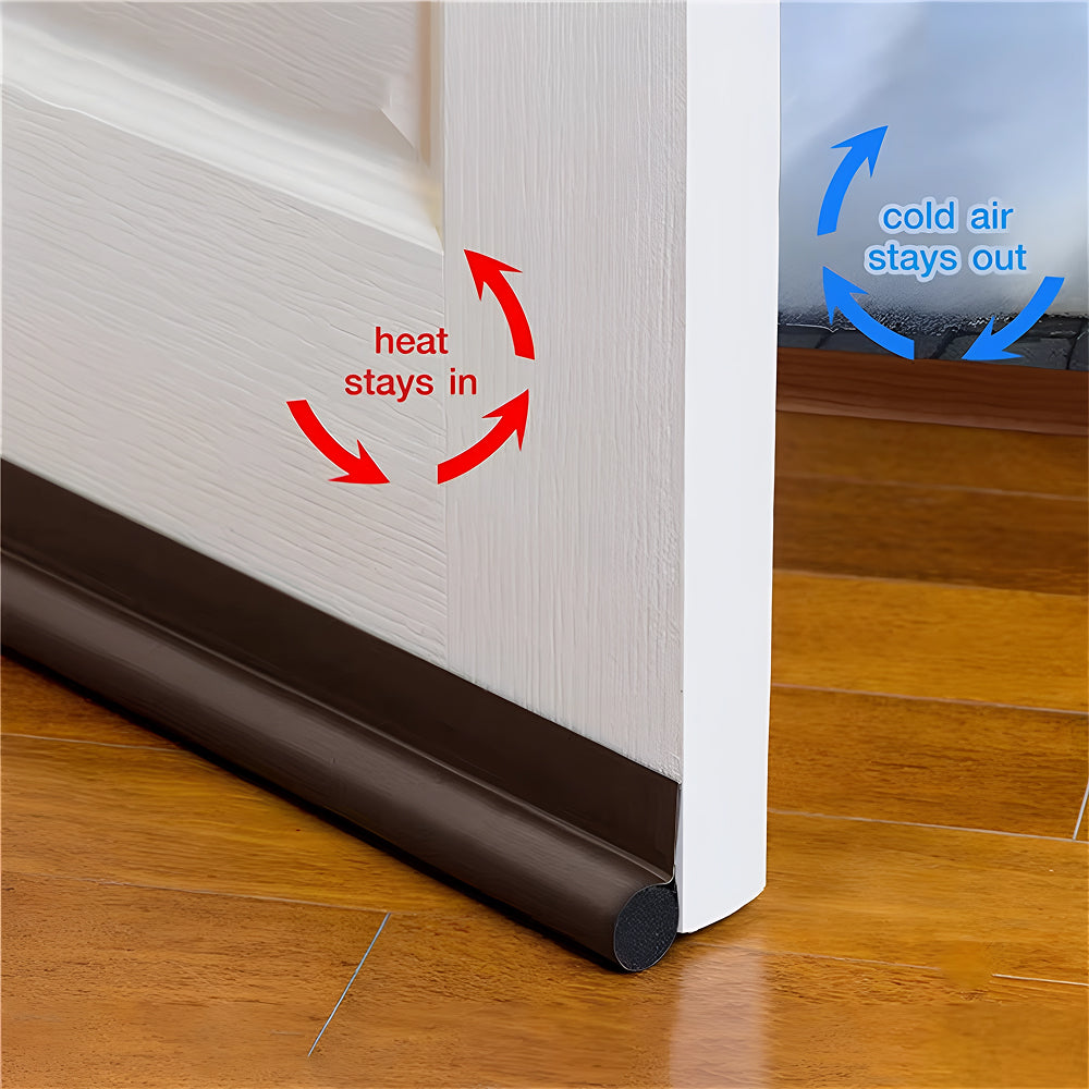 DaxenMix Door Draft Stopper - Premium Leather Double-Sided Under Door Seal, Fits up to 36