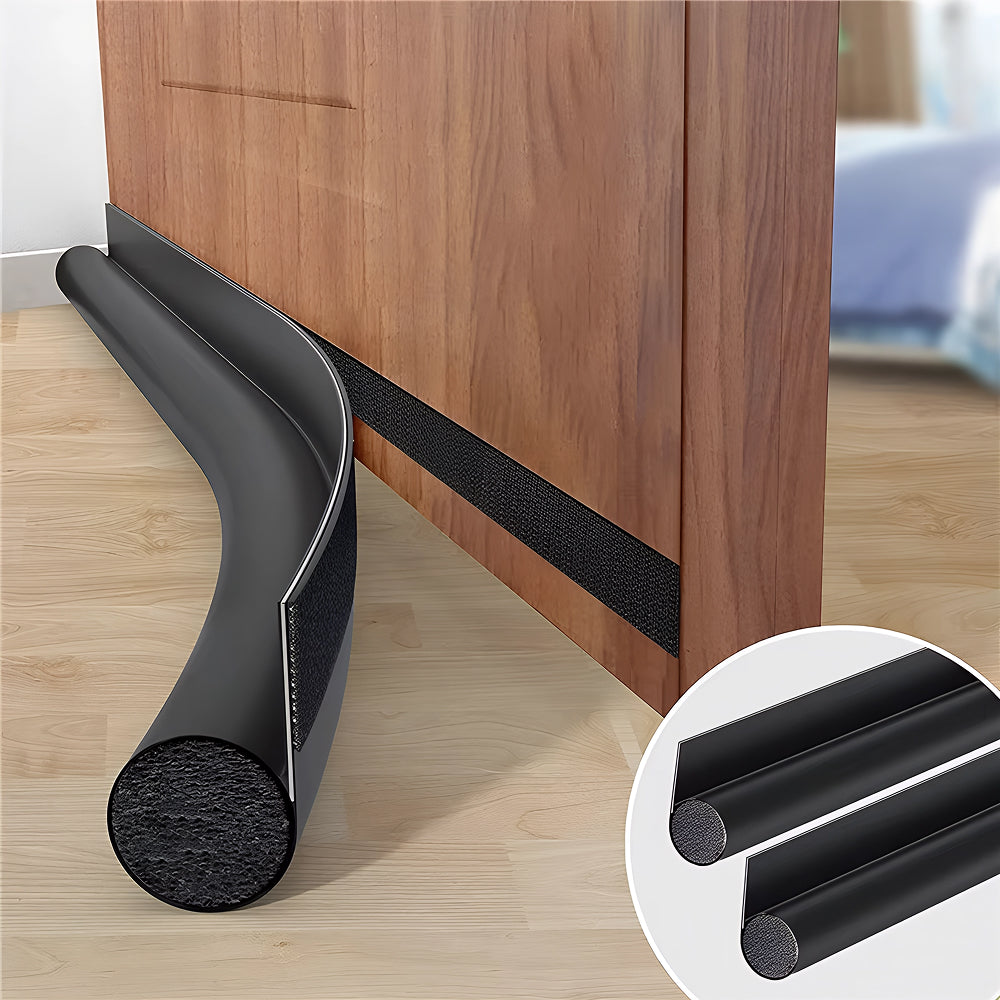 DaxenMix Door Draft Stopper - Premium Leather Double-Sided Under Door Seal, Fits up to 36